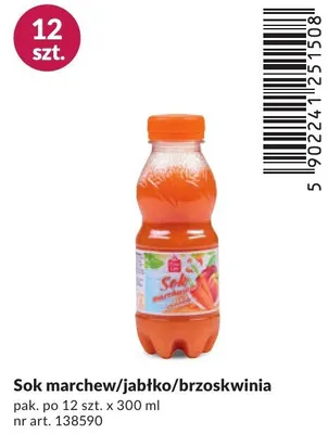 Sok marchew/jabłko/brzoskwinia promocja w Makro