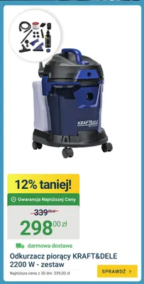 Odkurzacz piorący Kraft & Dele 2200W - zestaw promocja w ERLI