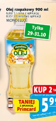 Olej rzepakowy Mondello promocja w Prim Market