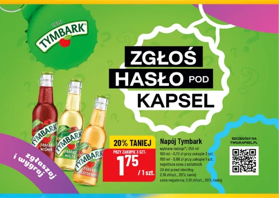Napój Tymbark Jabłko Mięta promocja w POLOmarket