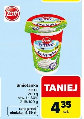 Śmietanka promocja w Carrefour