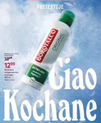 Antyperspirant w sprayu Borotalco Original promocja w Rossmann