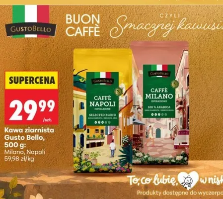 Kawa ziarnista Gusto Bello Caffè Milano promocja w Biedronka