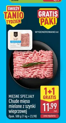 Chude mięso mielone z szynki wieprzowej Mięsne Specjały promocja w Aldi