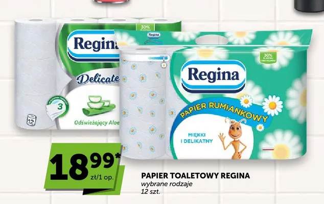Papier toaletowy Regina Delicate 12-pak promocja w Groszek