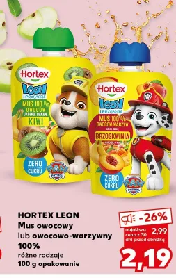 Mus owocowy Hortex Leon kiwi promocja w Kaufland