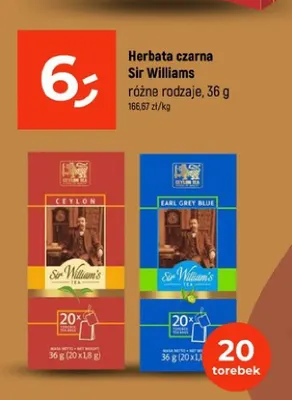 Herbata czarna Sir Williams Ceylon promocja w Dealz