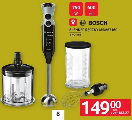 Blender ręczny BOSCH MSM67160 promocja w Selgros