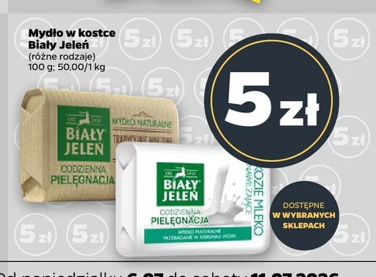 Mydło w kostce Biały Jeleń Codzienna Pielęgnacja promocja w Netto