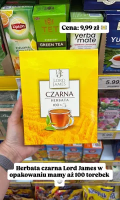 Herbata czarna Lord James promocja w Dino