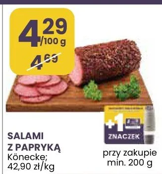 Salami papryka promocja w Stokrotka