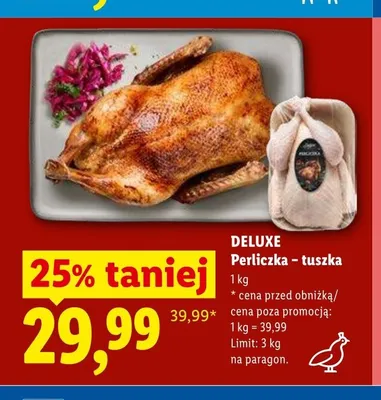 Perliczka - tuszka Deluxe promocja w Lidl