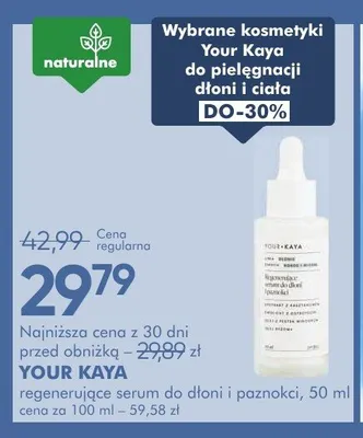Regenerujące serum do dłoni i paznokci YOUR KAYA promocja w Super-Pharm