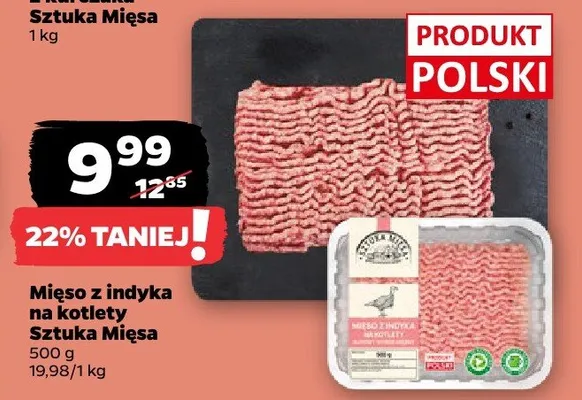 Mięso z indyka na kotlety promocja w Netto