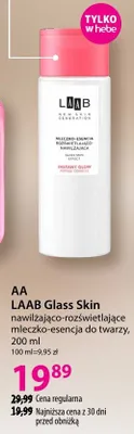 Nawilżająco-rozświetlające mleczko-esencja do twarzy Laab Glass Skin promocja w Hebe