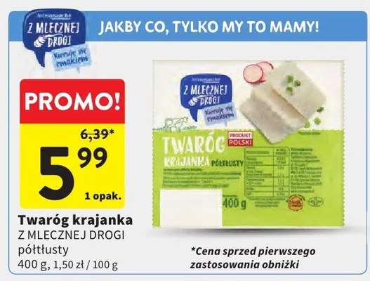 Twaróg krajanka półtłusty promocja w Intermarche