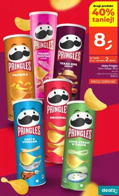 Chipsy Pringles Salt & Vinegar promocja w Dealz