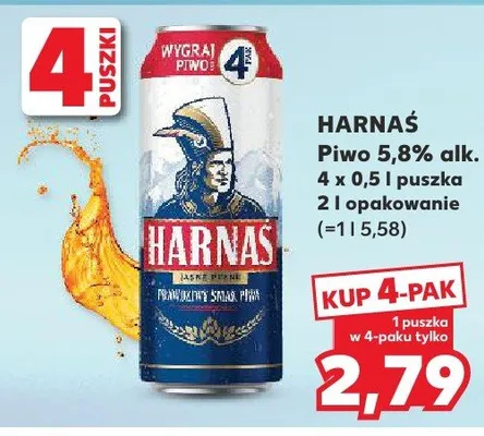 Piwo Harnaś 5,8% promocja w Kaufland