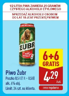 Piwo Żubr promocja w Aldi