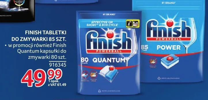 Kapsułki do zmywarki Finish Quantum promocja w Selgros
