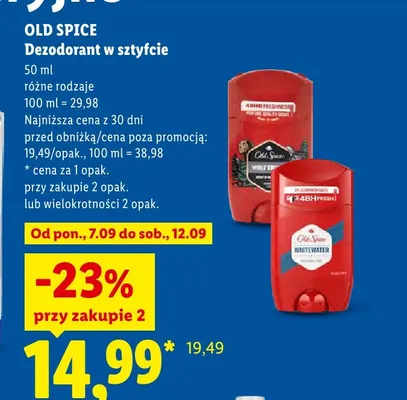 Dezodorant w sztyfcie Old Spice Wolfthorn promocja w Lidl