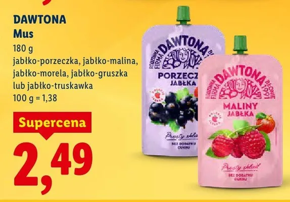Mus jabłko-malina promocja w Lidl