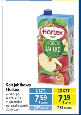 Sok jabłkowy Hortex promocja w Makro