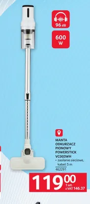 Odkurzacz pionowy Powerstick VC003WH MANTA promocja w Selgros