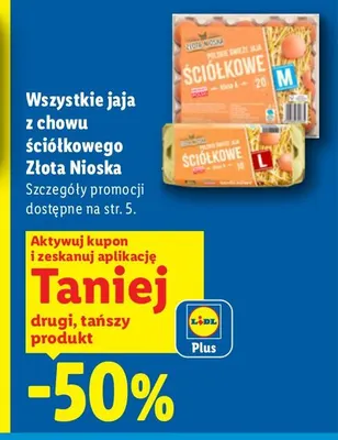 Jajka kurze z chowu ściółkowego Złota Nioska promocja w Lidl
