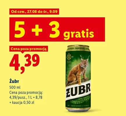 Piwo Żubr promocja w Lidl