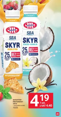 Skyr pitny proteinowy szarlotka Mlekovita promocja w Selgros