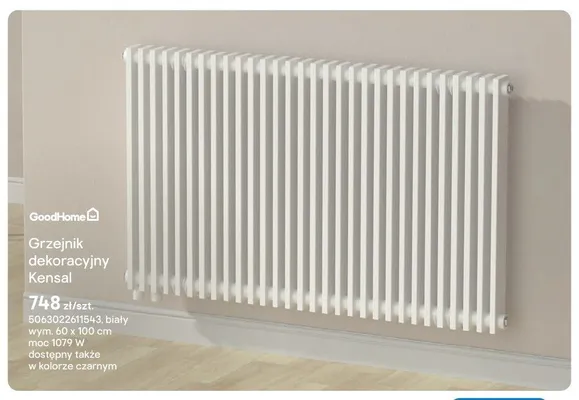 Grzejnik dekoracyjny GoodHome Kensal promocja w Castorama