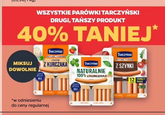Parówki z szynki Tarczyński 12-pak promocja w Netto