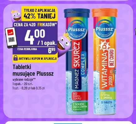 Tabletki musujące Plusssz Magnez Skurcz Complex promocja w POLOmarket