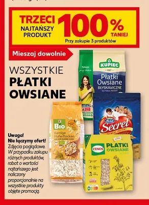Płatki owsiane górskie Cenos promocja w Kaufland