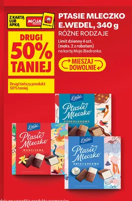 Ptasie Mleczko waniliowe E.Wedel promocja w Biedronka