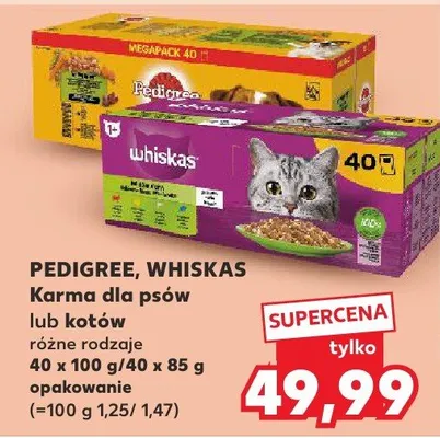 Karma dla psów lub kotów różne rodzaje promocja w Kaufland
