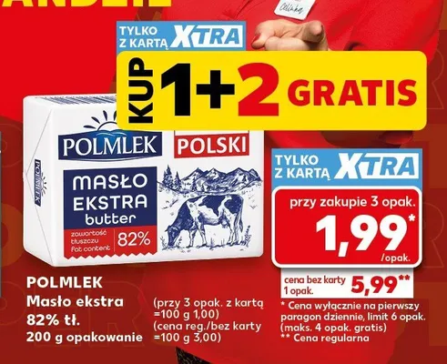 Masło ekstra Polmlek Polski promocja w Kaufland