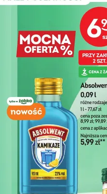 Wódka Absolwent Kamikaze promocja w Żabka