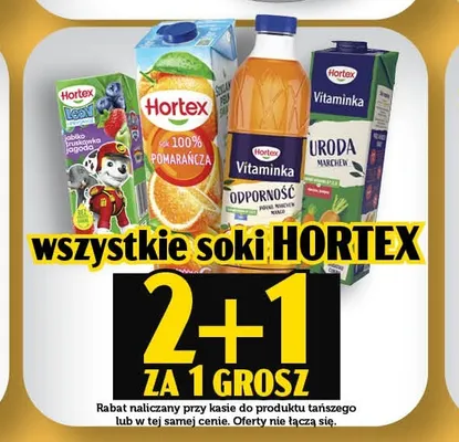 Sok Hortex Leon jabłko truskawka jagoda promocja w TOPAZ