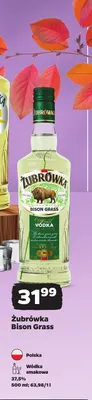 Wódka smakowa Żubrówka Bison Grass promocja w Netto