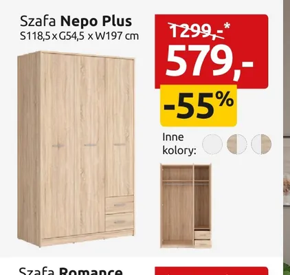 Szafa Nepo Plus promocja w Black Red White