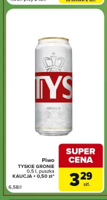 Piwo Tyskie Gronie promocja w Carrefour Express
