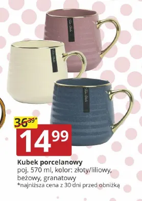 Kubek porcelanowy 570 ml promocja w Prymus AGD
