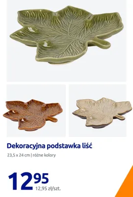 Podstawka dekoracyjna liść 23,5x24 cm promocja w Action