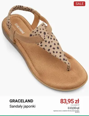 Sandały japonki Graceland promocja w Deichmann