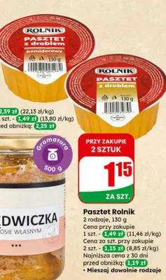 Pasztet z drobiem promocja w Dino