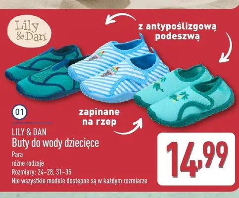 Buty do wody dziecięce LILY & DAN promocja w Aldi