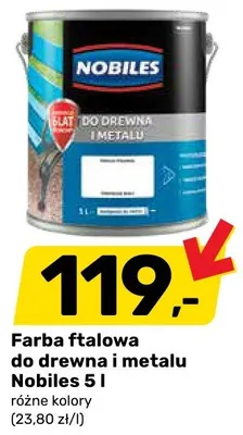 Farba ftalowa do drewna i metalu Nobiles 5 l promocja w Bricomarche