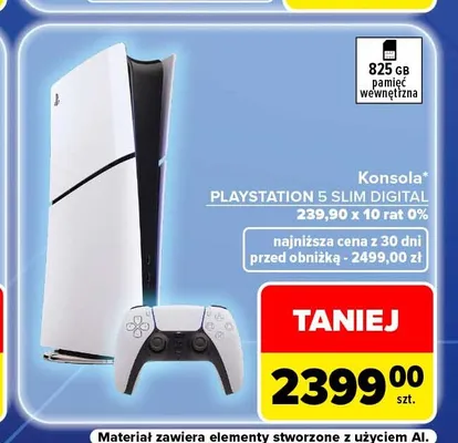 Konsola Sony PlayStation 5 Slim Digital promocja w Carrefour
